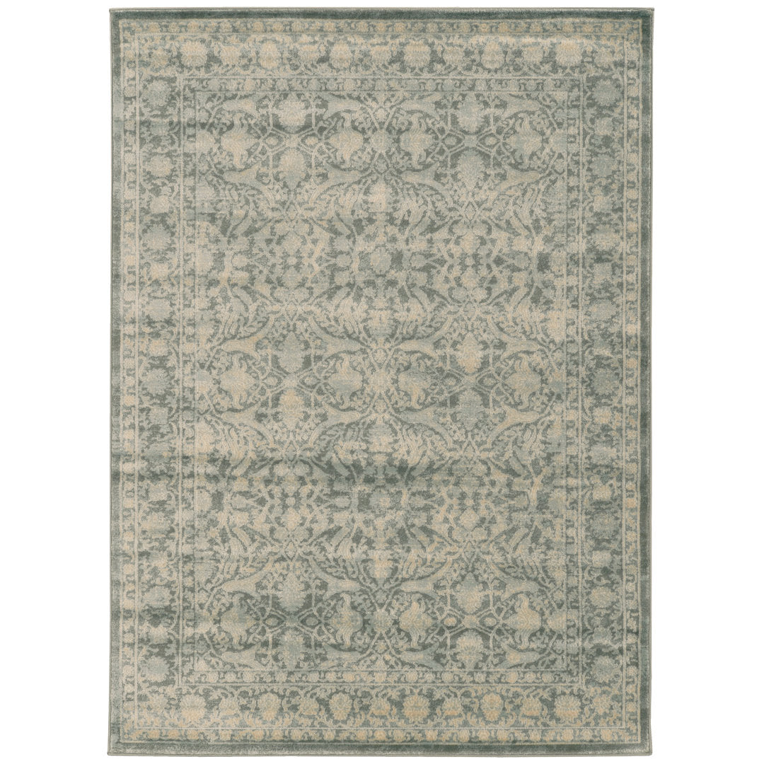 Benson Oriental Green Area Rug Threadbind Rug Size: Rectangle  7'10" x 10'6"