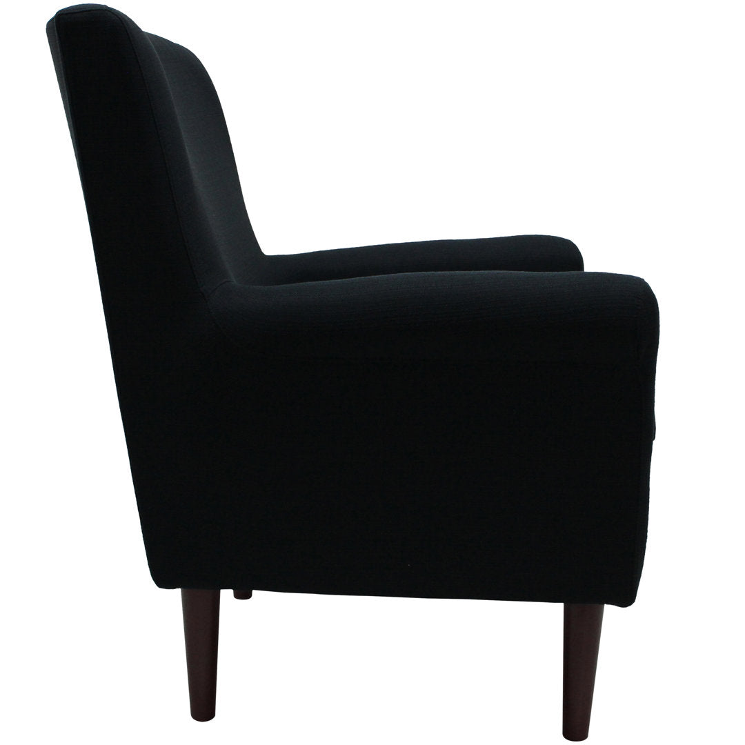 Ronald 28" Wide Armchair Andover Mills™ Leg Color: Black Fabric OR Leather Type: Klein Midnight Basketweave