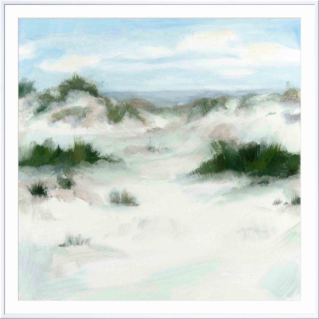 White Sands II by Megan Meagher - Picture Frame Painting Print Beachcrest Home™ Frame Color: Natural Size: 18"H x 12"W