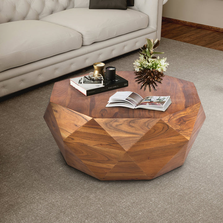 Abdia Solid Wood Solid Coffee Table Union Rustic Color: Dark Brown