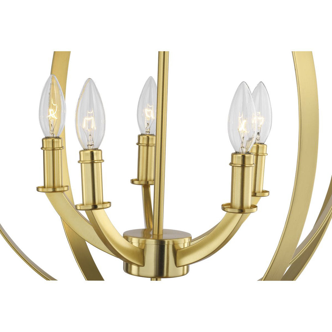 Morganti 5 - Light Candle Style Globe Pendant Brayden Studio® Finish: Gold