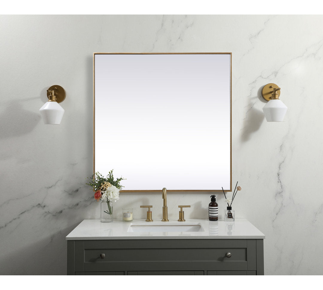Valparaiso Accent Mirror Wade Logan® Size: 42"  x 42"  Finish: Brass
