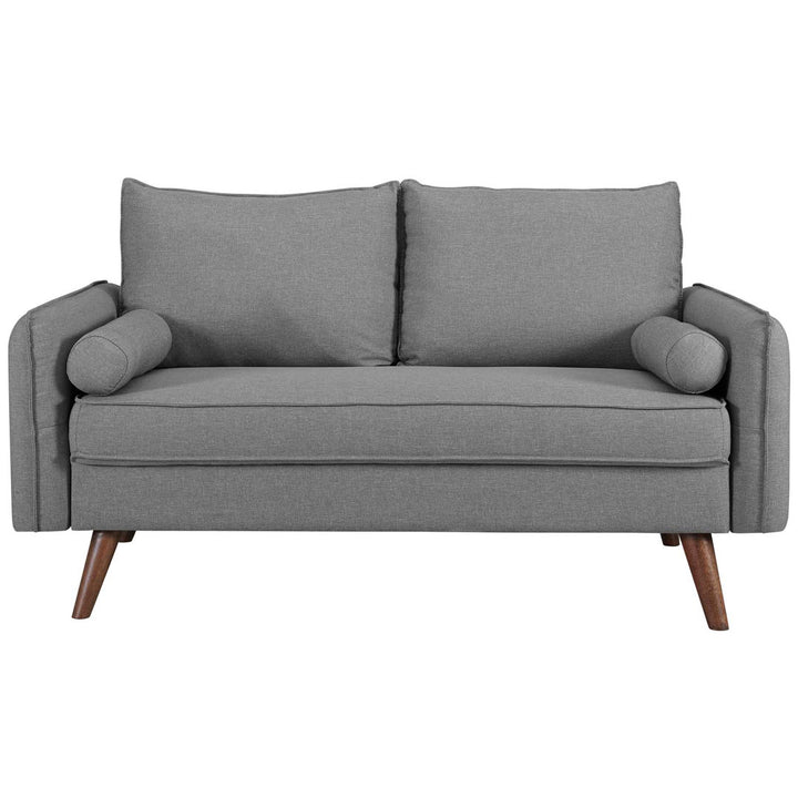 Modway Revive Upholstered Fabric Loveseat Modway Upholstery Color: Light Grey Velvet