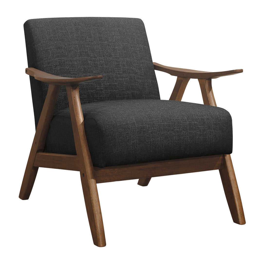 Hofstetter 72.39Cm Wide Polyester Armchair George Oliver Fabric: Dark Gray Linen