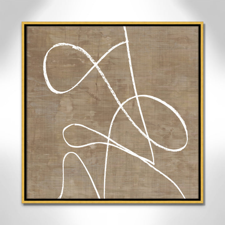 Swooping Lines - Floater Frame Painting on Canvas Joss & Main Size: 25.5" H x 25.5" W x 2" D Format: Gold