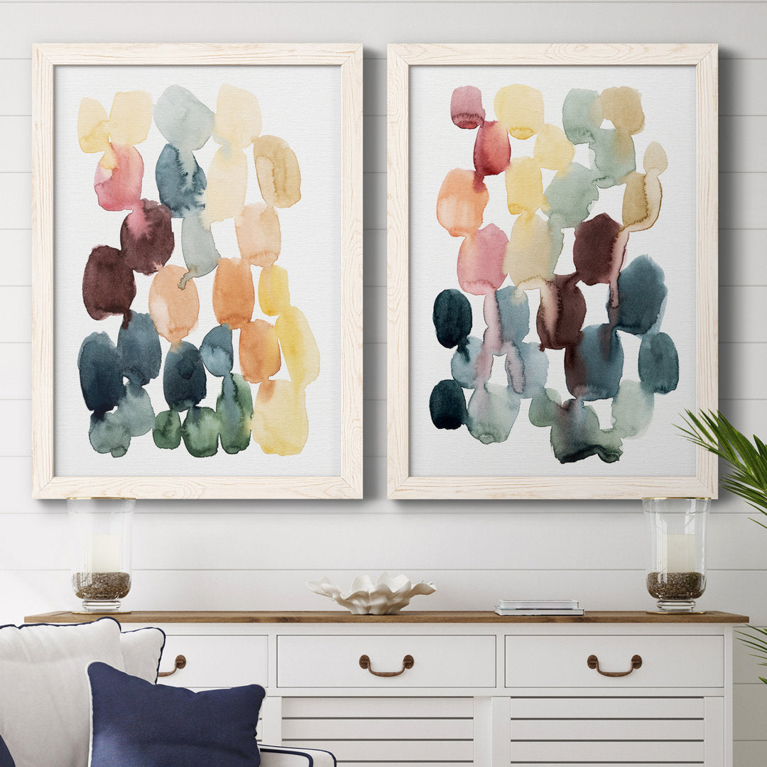 Desert Stones I - 2 Piece Picture Frame Painting Set on Canvas Wade Logan® Size: 43.5" H x 31.5" W x 1" D" Format: White Framed Canvas