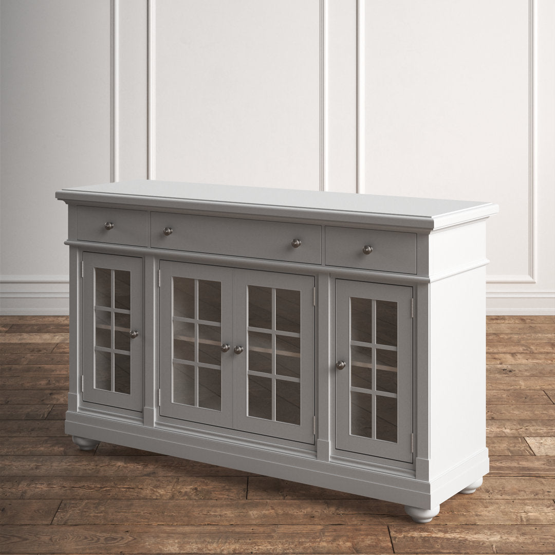 Baker 66" Wide 3 Drawer Sideboard Kelly Clarkson Home Color: Linen