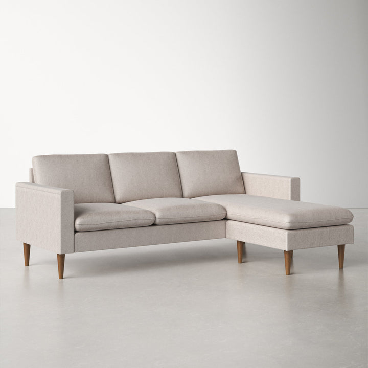 Jeni 87" Wide Reversible Sofa and Chaise AllModern Body Fabric: Oatmeal