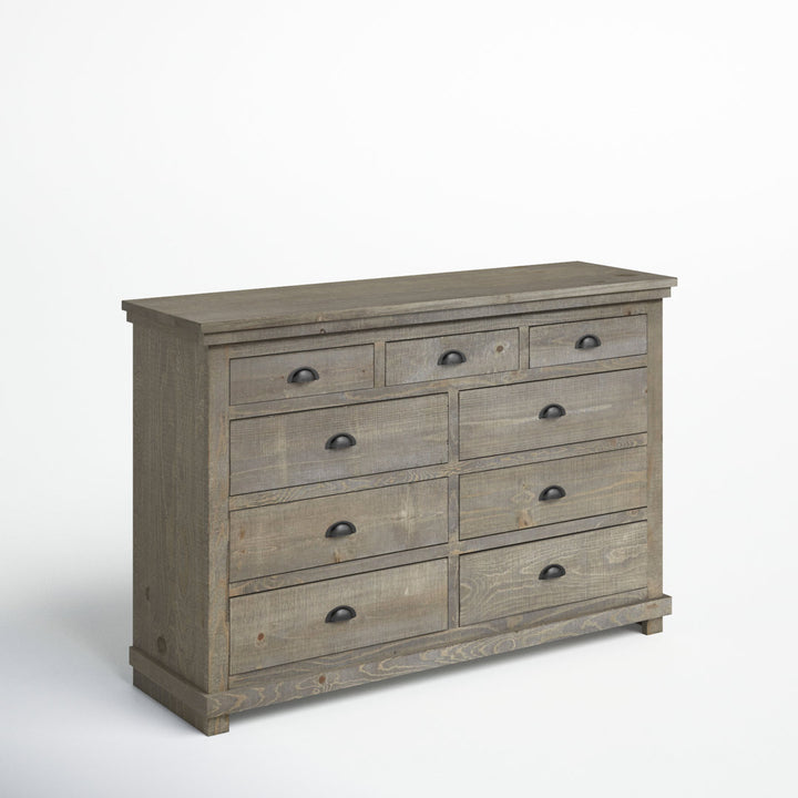Wolferstorn 9 Drawer 64" W Dresser Birch Lane™ Color: Weathered Gray