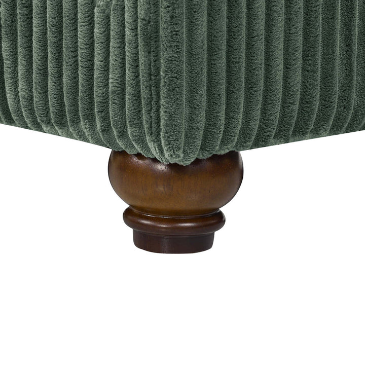Atossa 123.5" Wide Sofa & Chaise Wade Logan® Upholstery Color: Dark Green Orientation: Right Hand Facing