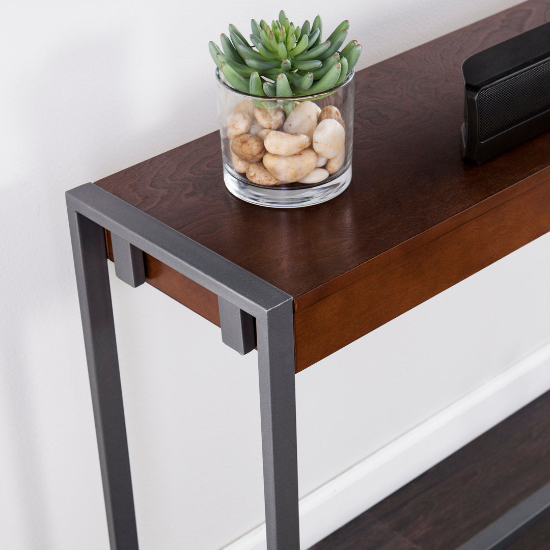 Danille Console Table Williston Forge Color: Dark Tobacco / Gunmetal