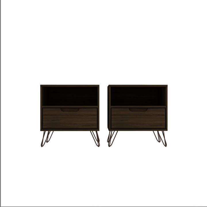 Darbie Drawer Nightstand Zipcode Design™ Color: Brown Quantity: Set of 2