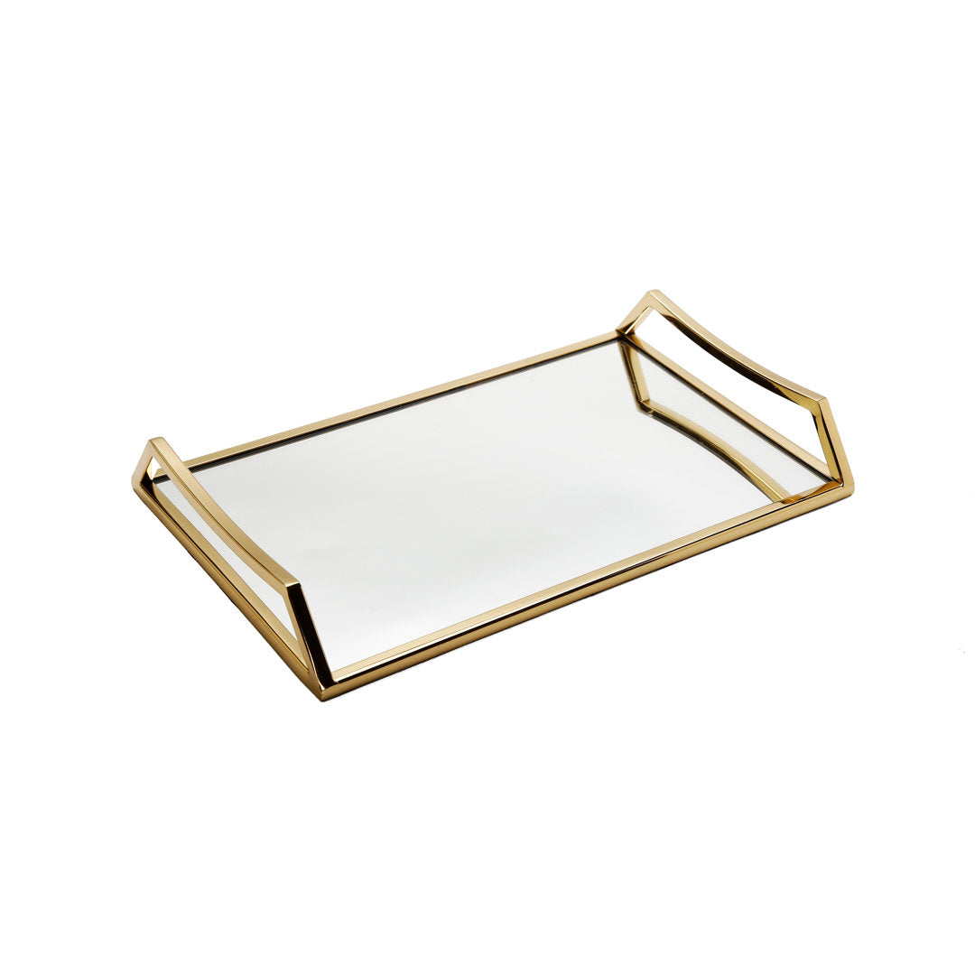 Frohmut Mirror Vanity Tray Mercer41 Finish: Gold