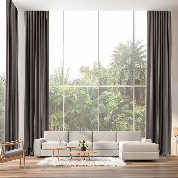 Extra wide x Extra Long Custom Made Decorative Single Panel Lilijan Home & Curtain Curtain Color: Stone Size per Panel: 100" W x 108" L