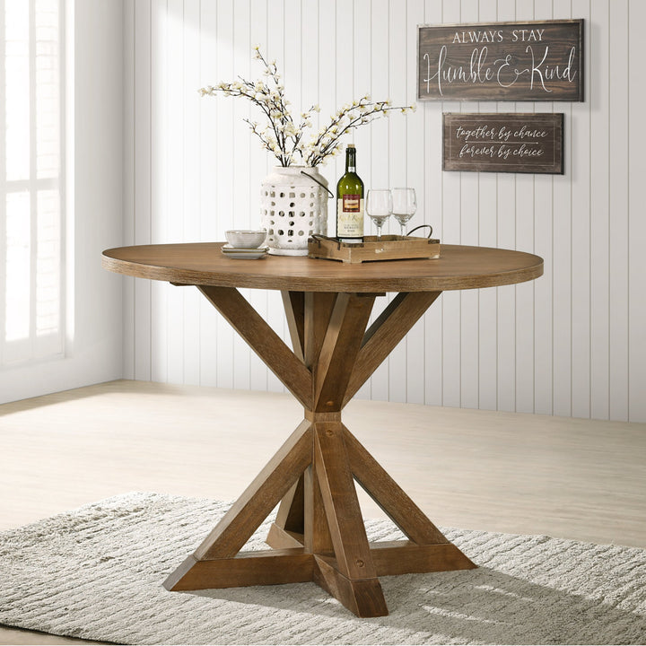 Ebbert Round Solid Wood Base Counter Height Dining Table Laurel Foundry Modern Farmhouse®