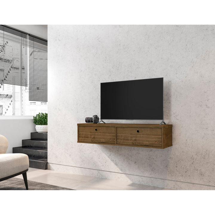 Darryl Floating TV Stand for TVs up to 48" Zipcode Design™ Color: Rustic Brown