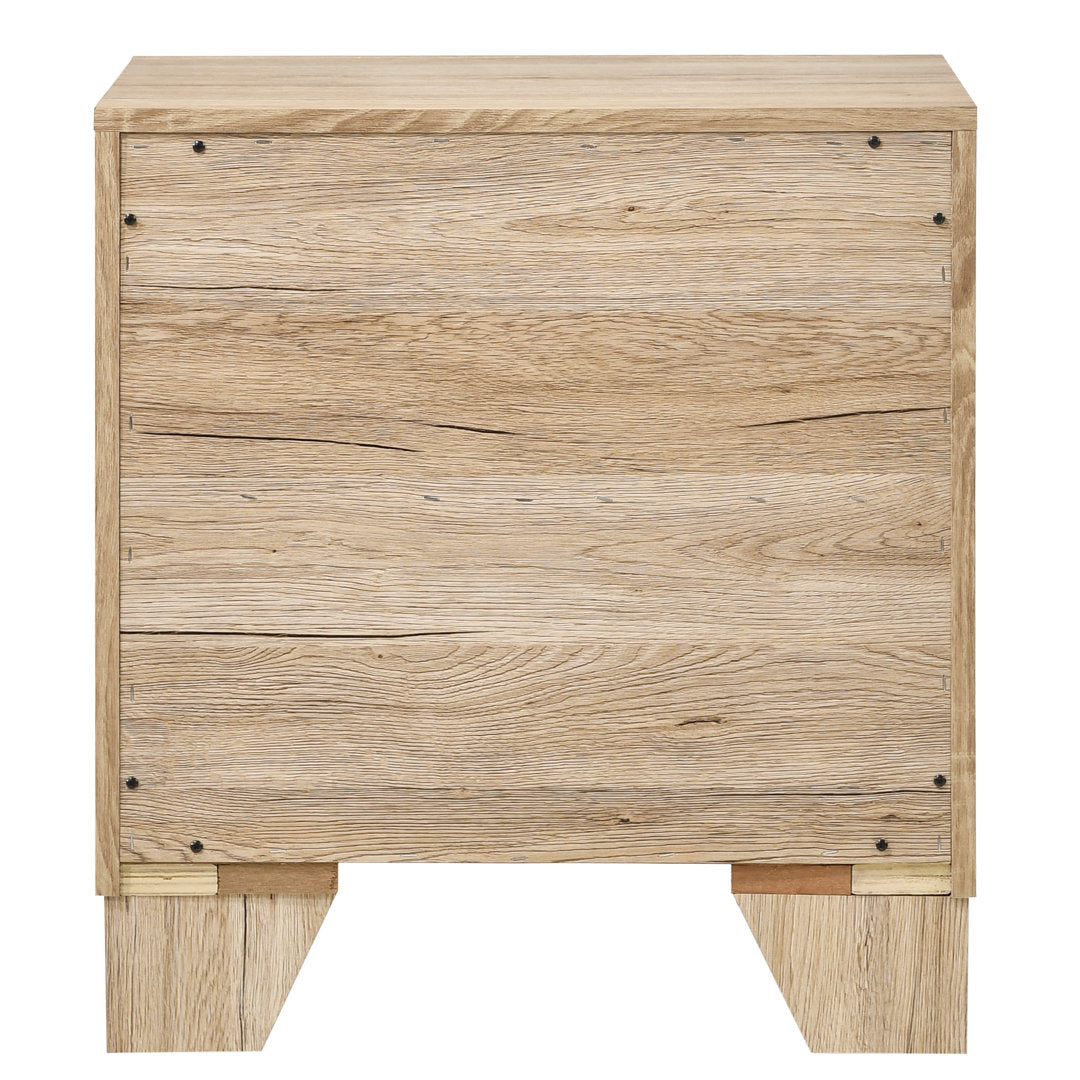 Grider 2-Drawer Nightstand with Block Legs Bed Side Table Wood Nightstand Night Table Laurel Foundry Modern Farmhouse® Color: Natural