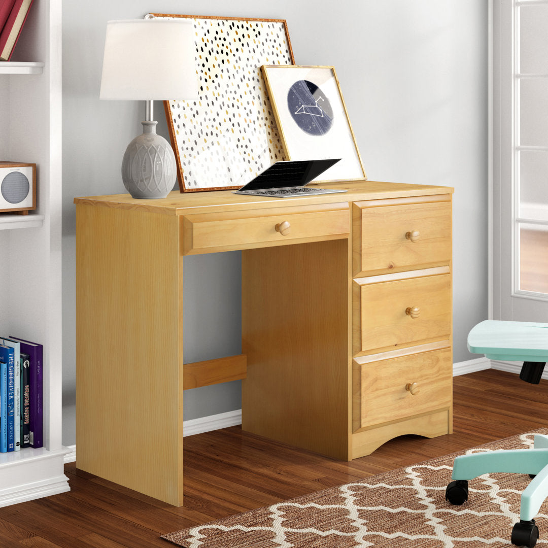 Kellie Writing Desk Three Posts™ Baby & Kids Finish: Natural