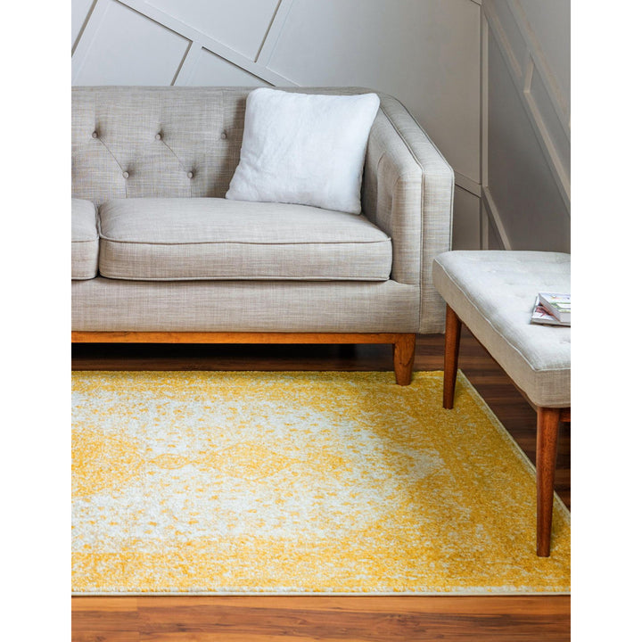 Oriental Yellow Area Rug Charlton Home® Rug Size: Rectangle 4'1" x 6'1"