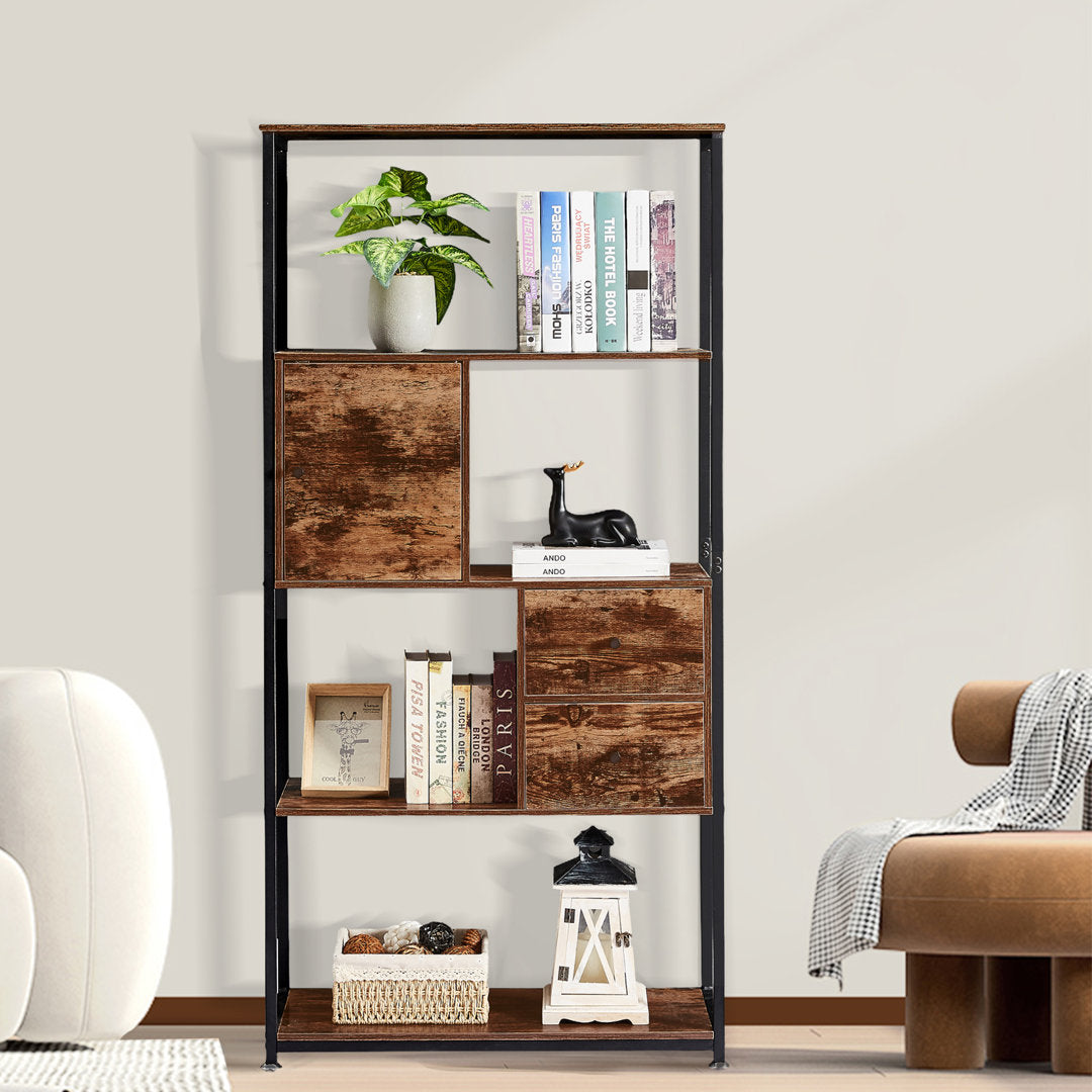 Mullica 31" W Steel Standard Bookcase 17 Stories