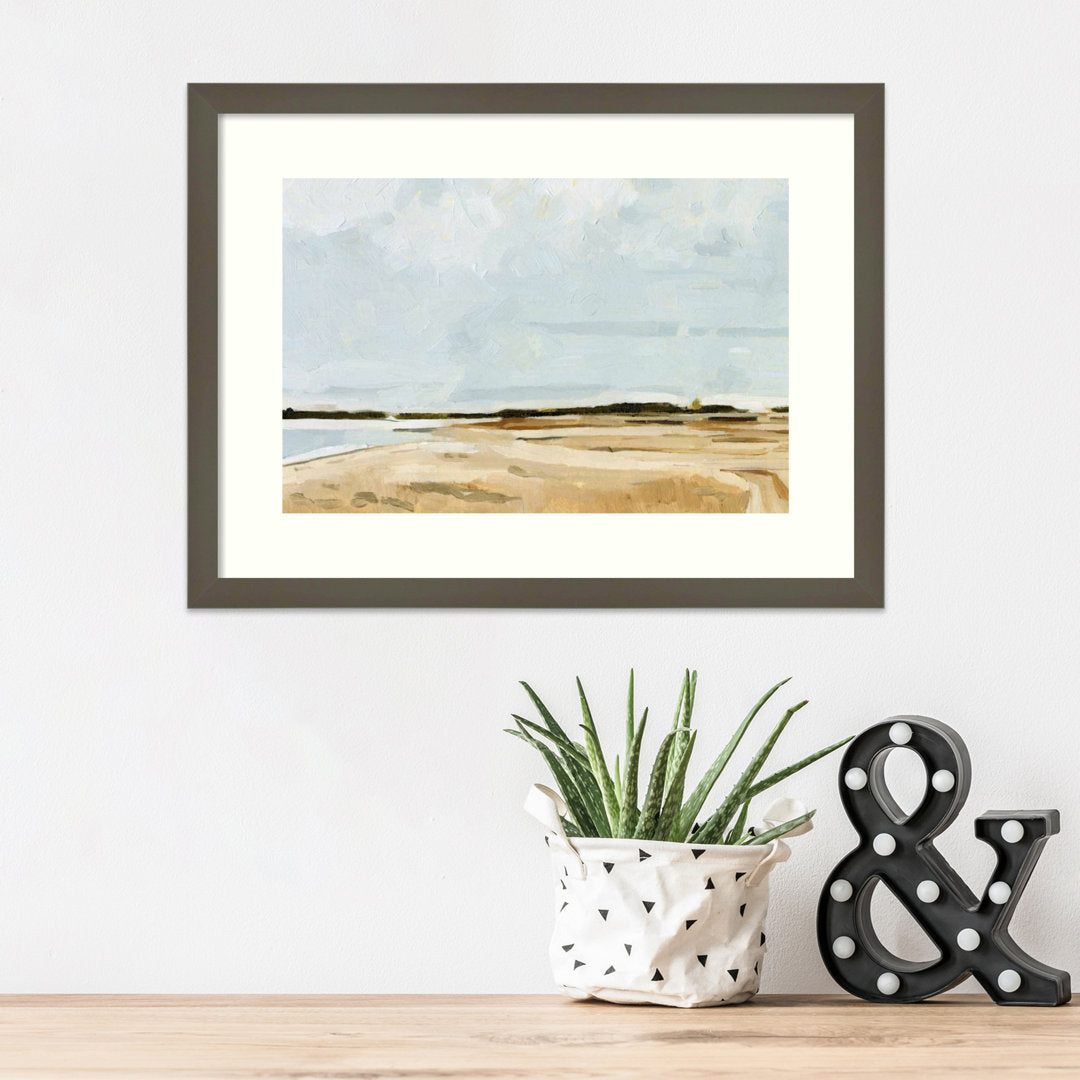 Quiet Coast I by Emma Caroline - Picture Frame Painting Print on Paper Joss & Main Size: 15" H x 20" W Format: Gray Framed Paper