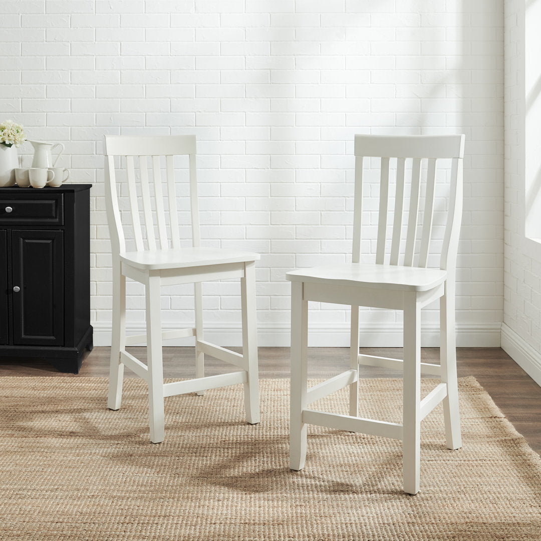 Diamondback Counter and Bar Stool (Set of 2) Three Posts™ Color: White Seat Height: Counter Stool (24" Seat Height)