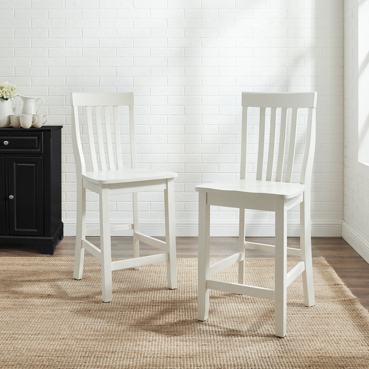 Diamondback Counter and Bar Stool (Set of 2) Three Posts™ Color: White Seat Height: Counter Stool (24" Seat Height)