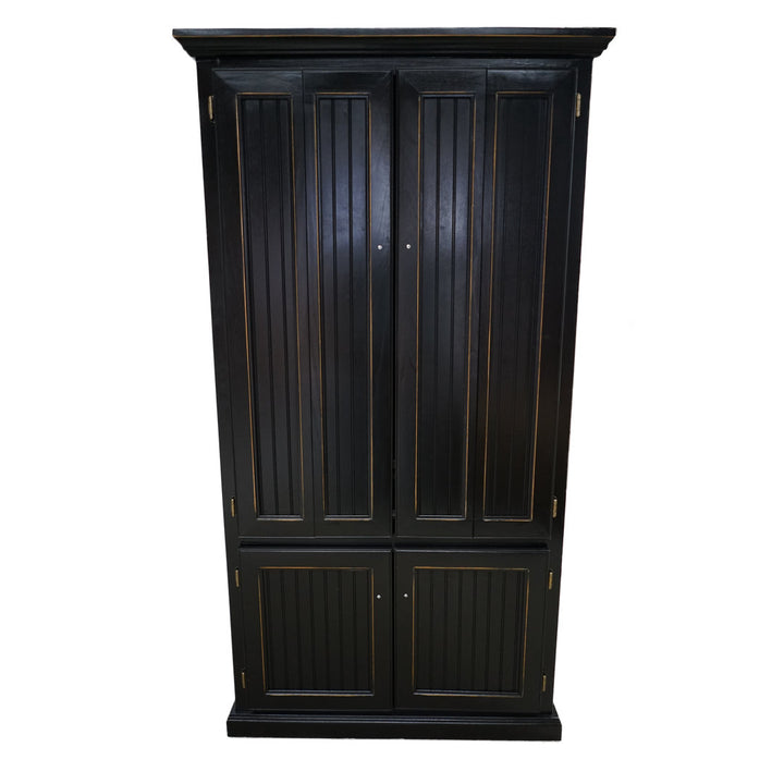 Neasa Solid Wood Armoire Desk Breakwater Bay Color: Antique Black