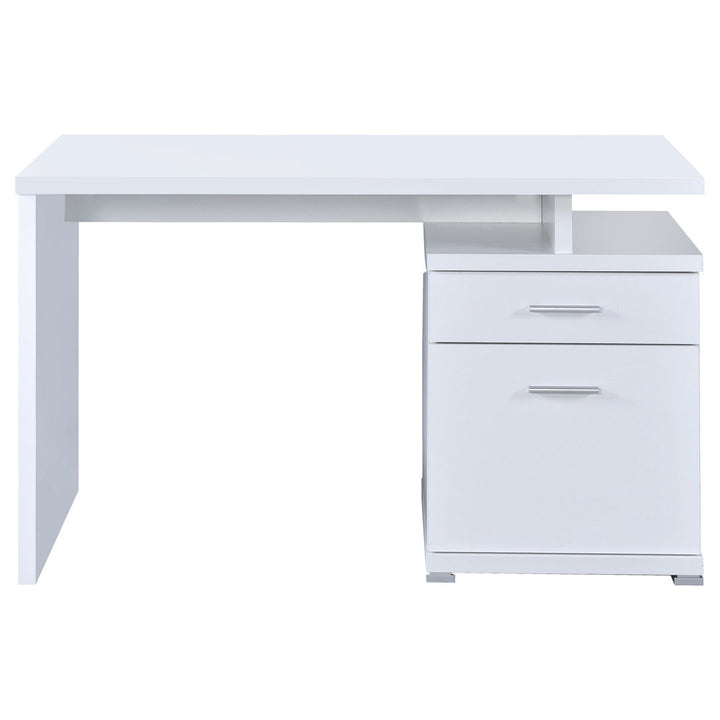 Alyun Credenza desk Latitude Run® Color: White