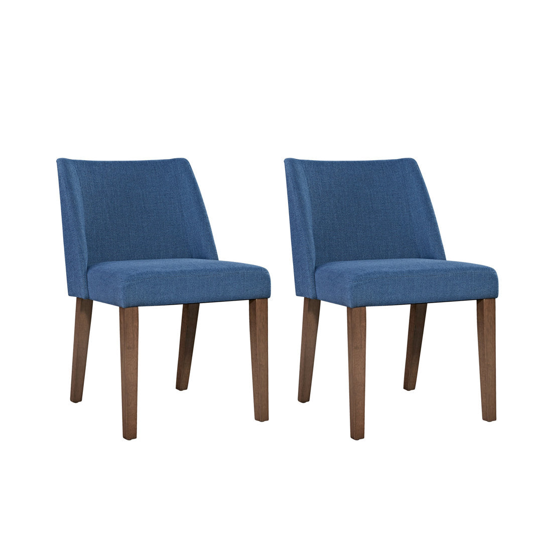 Didmarton Linen Side Chair (Set of 2) Zipcode Design™ Upholstery Color: Blue Linen