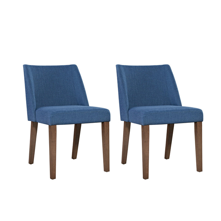 Didmarton Linen Side Chair (Set of 2) Zipcode Design™ Upholstery Color: Blue Linen