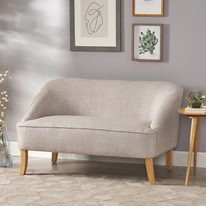 Baban 49.75" Recessed Arm Loveseat George Oliver Upholstery Color: Beige