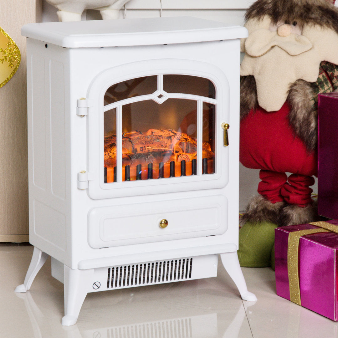 Manor Electric Fireplace Charlton Home® Finish: White