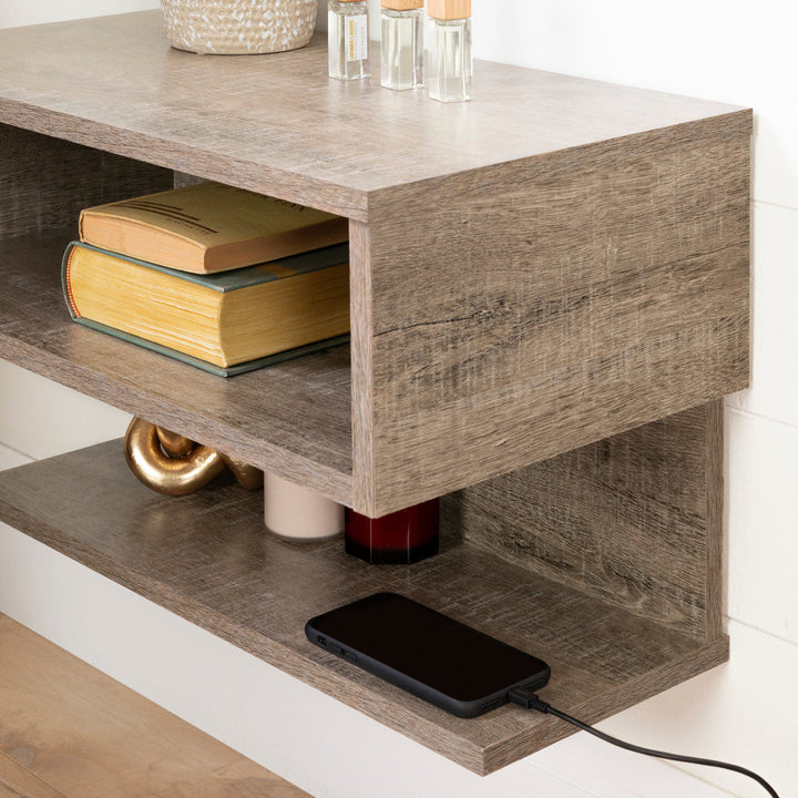 Sazena Nightstand South Shore Color: Weathered Oak