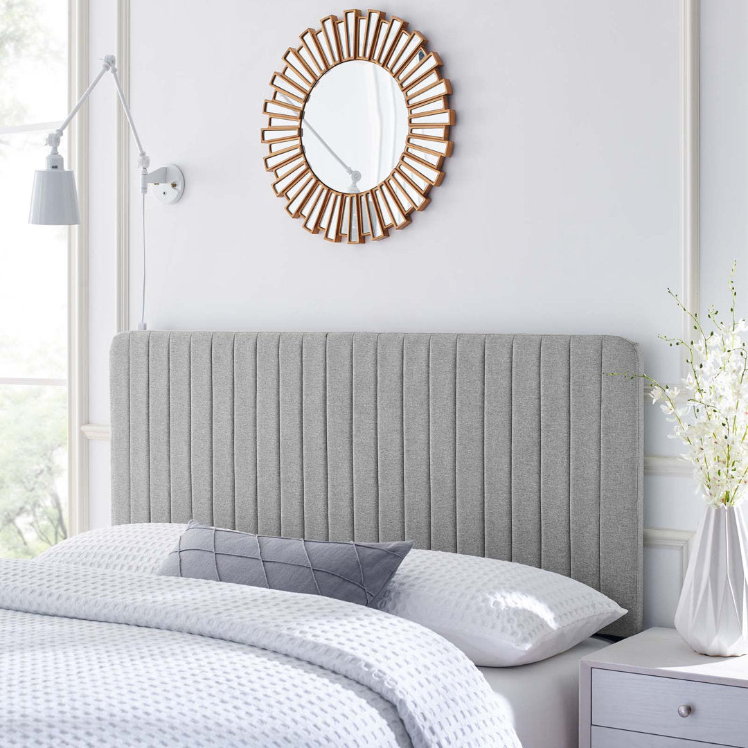 Milenna Channel Tufted Headboard Mercer41 Color: Gray Size: Twin