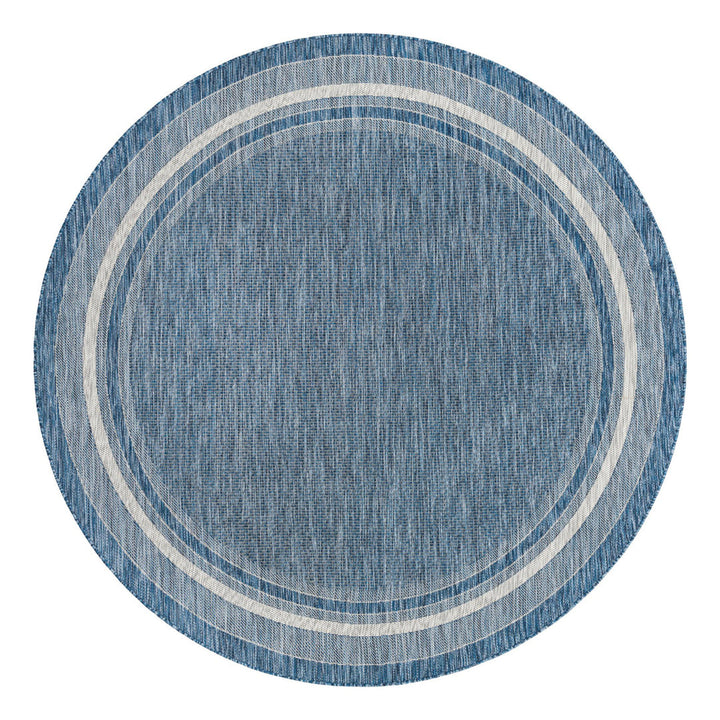 Swanee Blue Indoor / Outdoor Area Rug Arlmont & Co. Rug Size: Round 7'10"