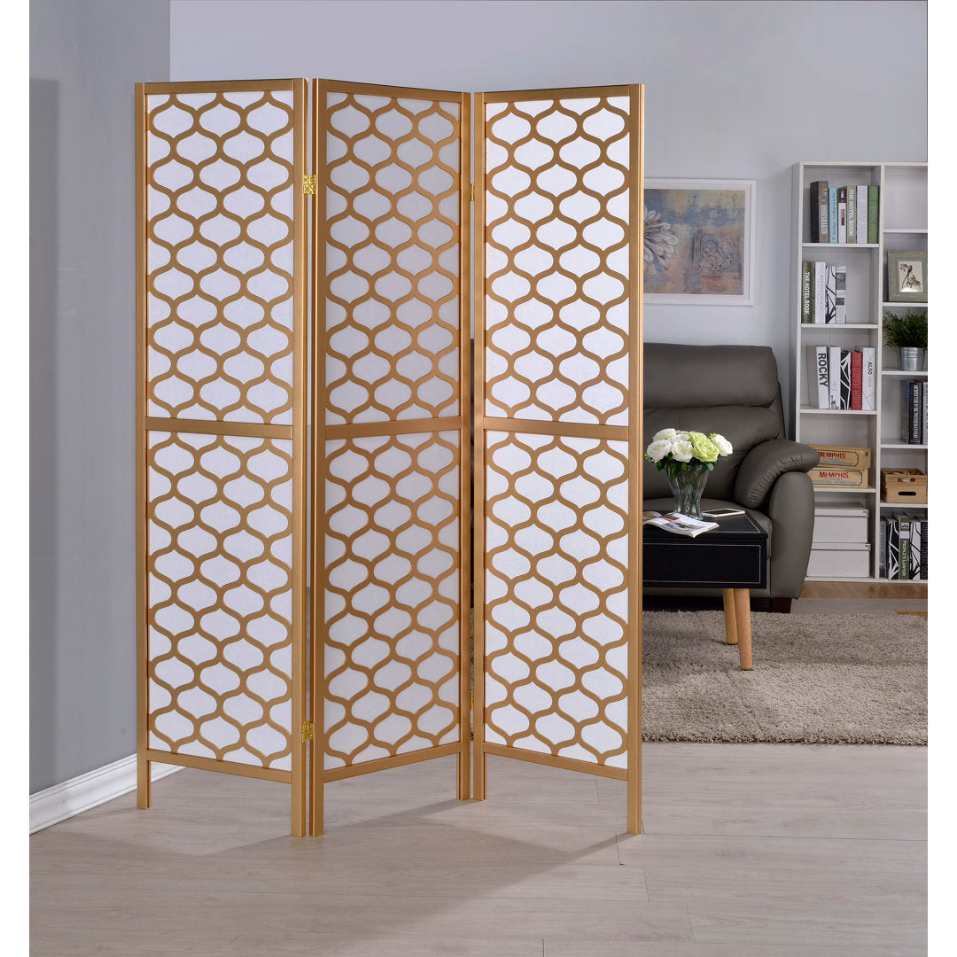 Maryanne 70.5" H Folding Solid Wood Room Divider Everly Quinn Number of Panels: 3