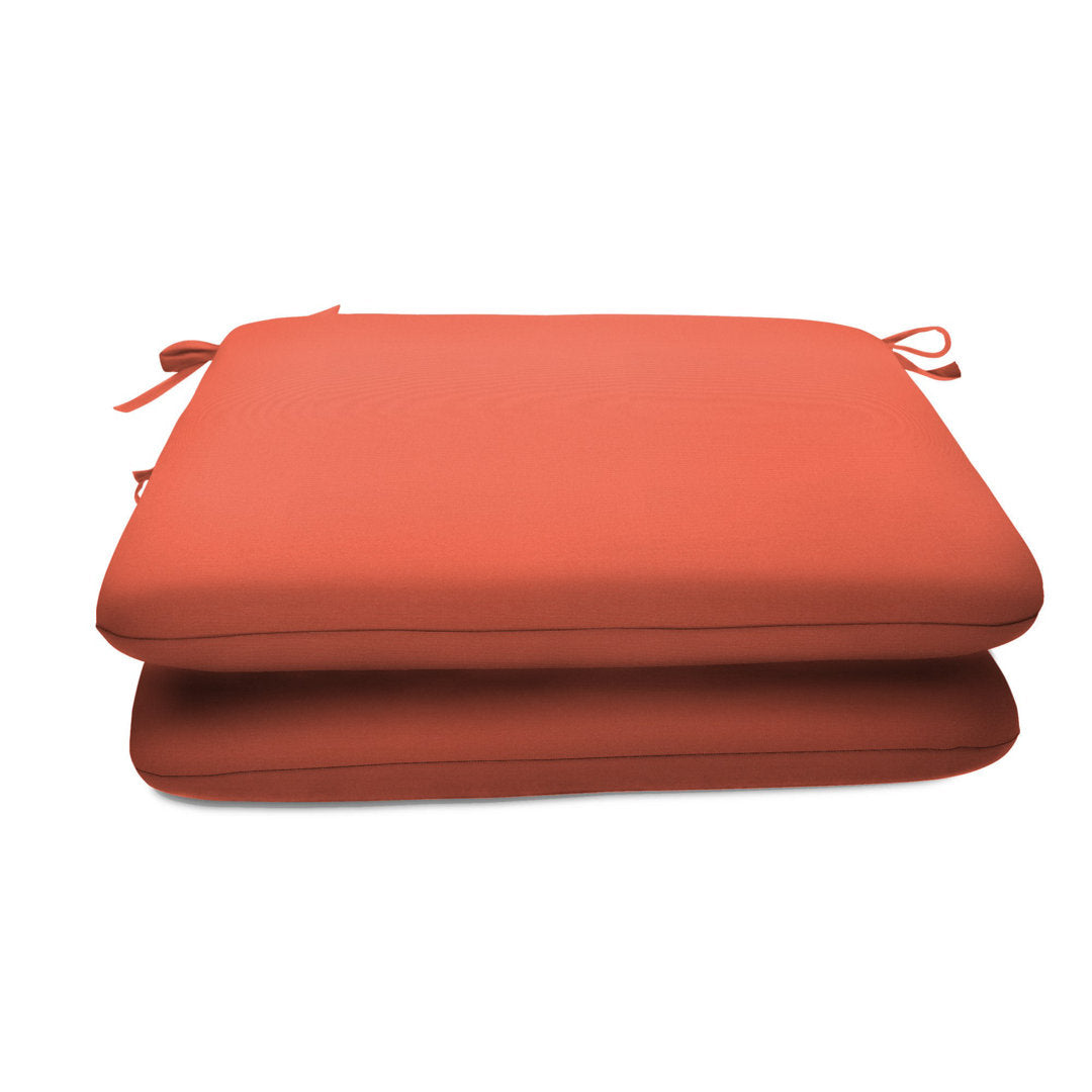 Outdoor Sunbrella Seat Cushion (Set of 2) Sol 72 Outdoor™ Cushion Color: Canvas Melon Sunbrella® Cushion Size: 20" W x 18" D