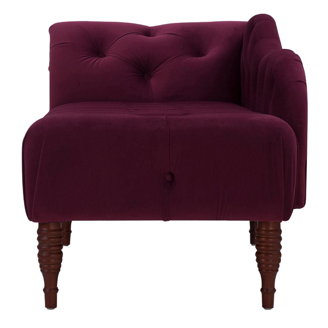 Kannon Tufted Right-Arm Chaise Lounge Willa Arlo™ Interiors Fabric: Burgundy Velvet