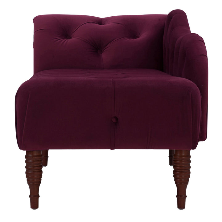 Kannon Tufted Right-Arm Chaise Lounge Willa Arlo™ Interiors Fabric: Burgundy Velvet