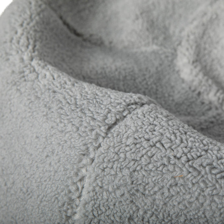 Classic Refillable Cotton Bean Bag Chair Mack & Milo™ Size: Large Body Fabric: Gray Sherpa Cotton Twill