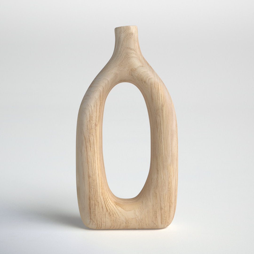 Cut-out Vase, Paulownia Woo, Decorative Rustic Vase for Wedding Centerpieces and Tabletop Decor Joss & Main Color: Brown