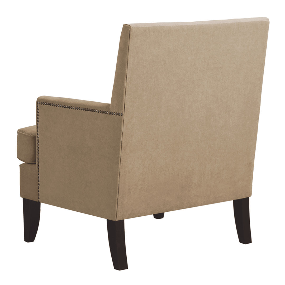Colton Nailhead Club Chair Three Posts™ Upholstery Color: Sand Polyester