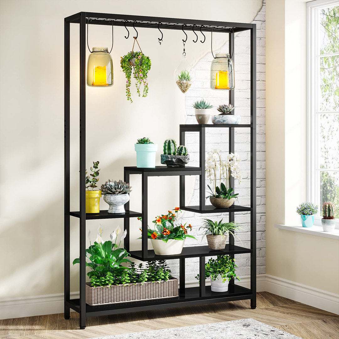 Mahala Rectangular Multi-Tiered Plant Stand Trent Austin Design® Color: Black