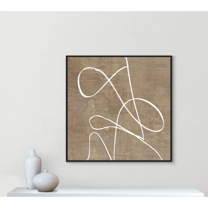 Swooping Lines - Floater Frame Painting on Canvas Joss & Main Size: 46.5" H x 46.5" W x 2" D Format: Black
