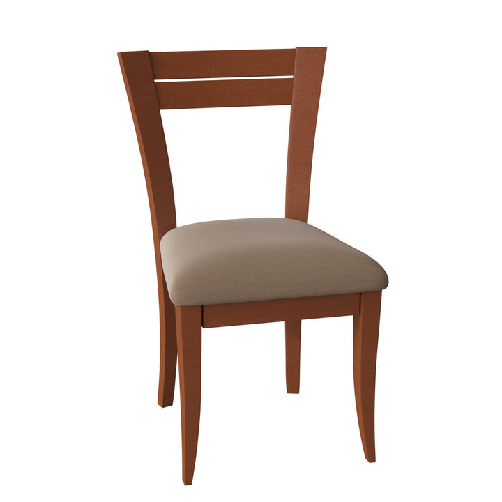 Claverley Ladder Back Side Chair Red Barrel Studio® Upholstery Color: Charcoal, Frame Color: Chestnut