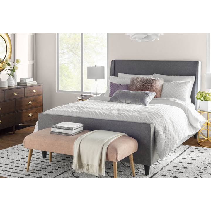 Velvet Geometric Lumbar Pillow Inspire Me! Home Décor Color: Light Gray