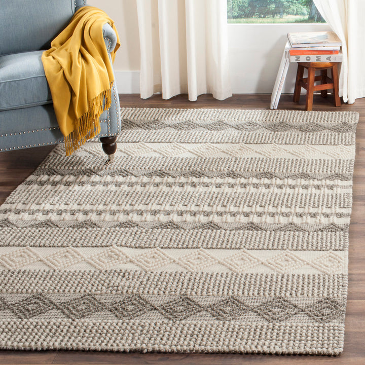 Jacques Hand Woven 60% Wool And 40% Cotton Striped Rug Union Rustic Rug Size: Rectangle 10' x 14'