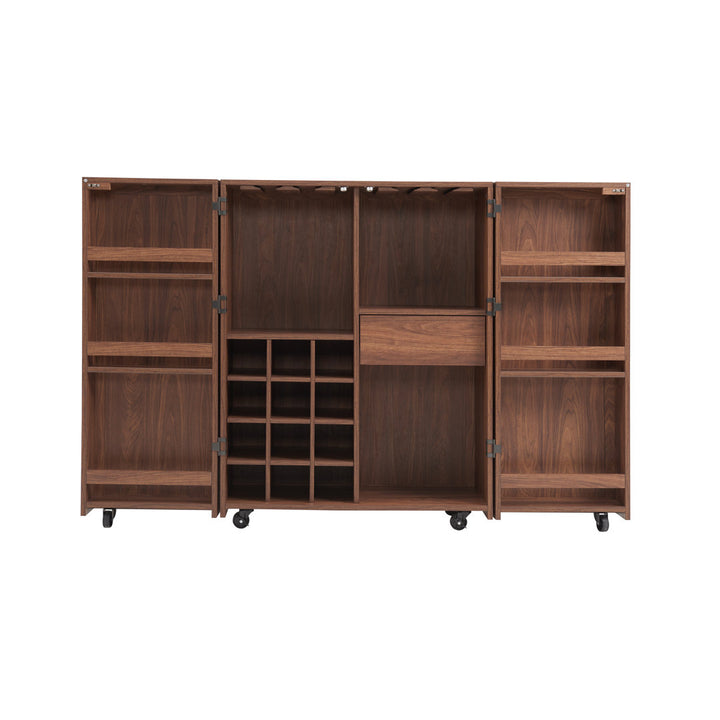 Yessine 31.5'' Bar Cabinet Ebern Designs Color: Walnut