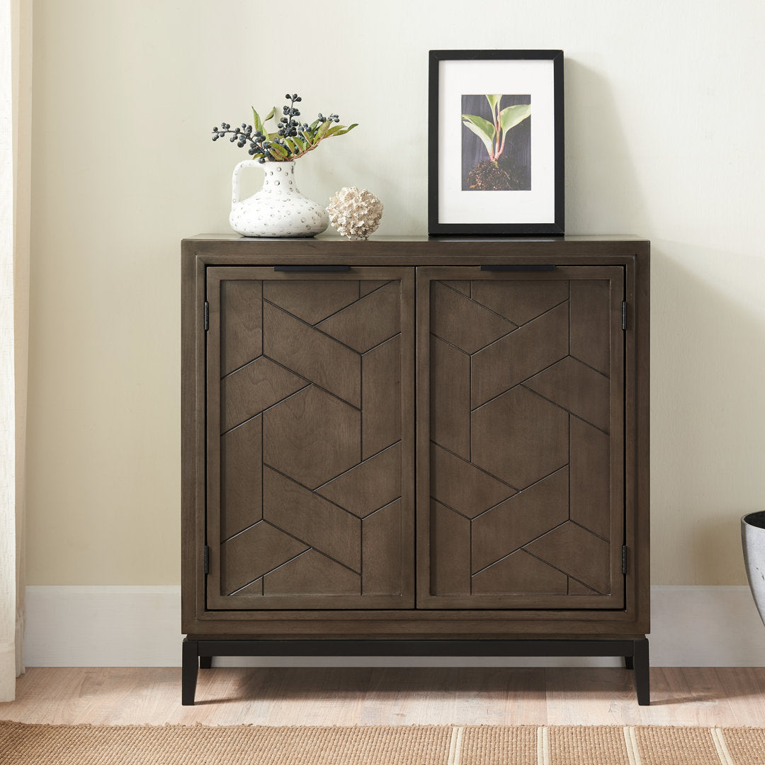Emmett Solid + Manufactured Wood Foyer Cabinet in Smoke Gray Latitude Run®